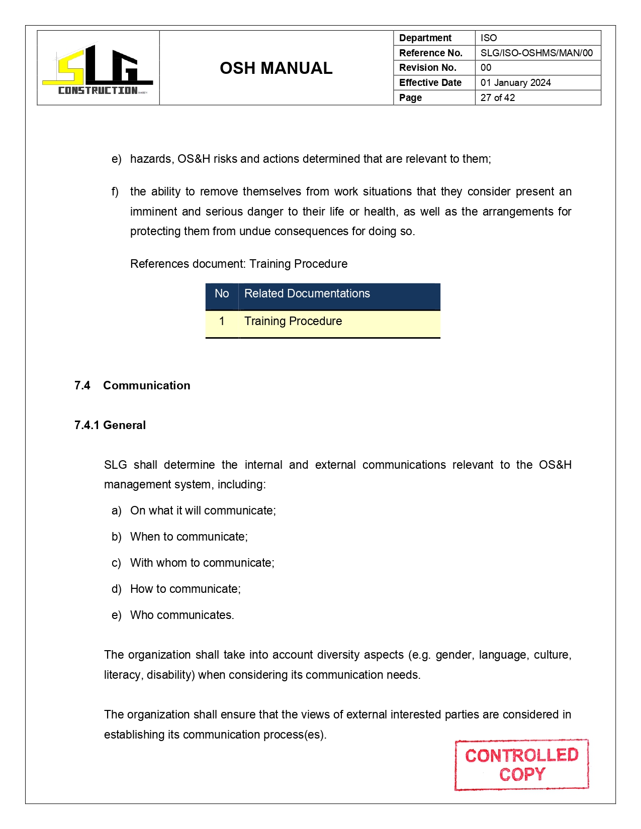 OSH Manual Page 29